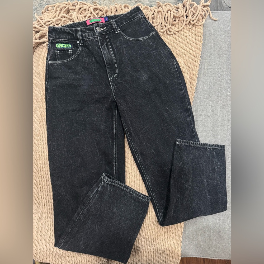 GMPYRE Black Acid Wash Jeans – Unisex – Size 0‎ – Streetwear